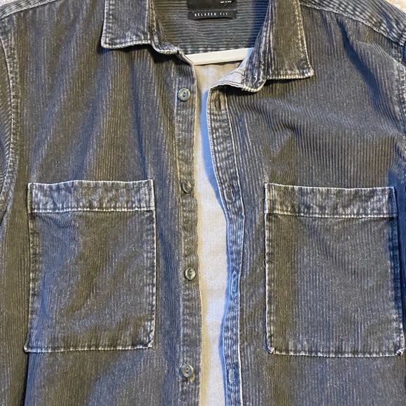 Men’s worn once Zara corduroy raw edge shirt jacket. - Picture 2 of 6